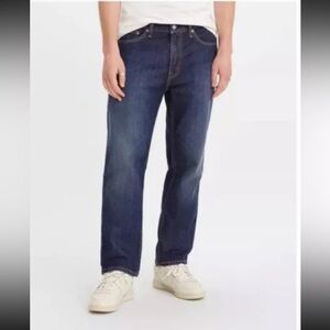 Levi's Men's Mid Rise Tapered Leg Athletic Jeans Stretch, Dark Blue Denim, 36x34